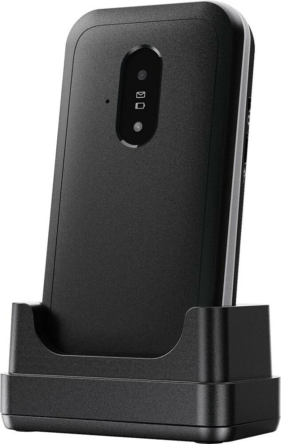 Celular Doro Leva E22, me kapak, 2.8", Single SIM, 1150 mAh, zi/bardhë