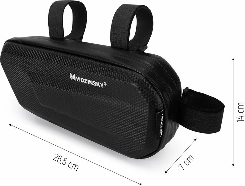 Çantë kornize për biçikletë Wozinsky WBB10BK, 1.5L, e zezë