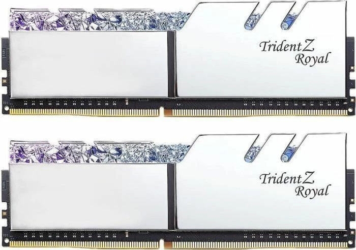 RAM Memorje G.Skill Trident Z Royal F4-3200C16D-32GTRS 32GB (2x16GB) DDR4 3200MHz CL16 UDIMM RGB, argjend, set