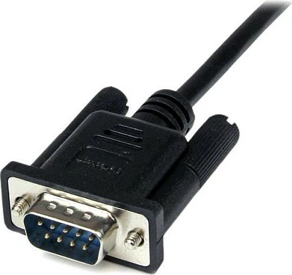 Kabllo seriale StarTech SCNM9FM1MBK DB9 RS232 Null Modem, 1m, M/F, e zezë