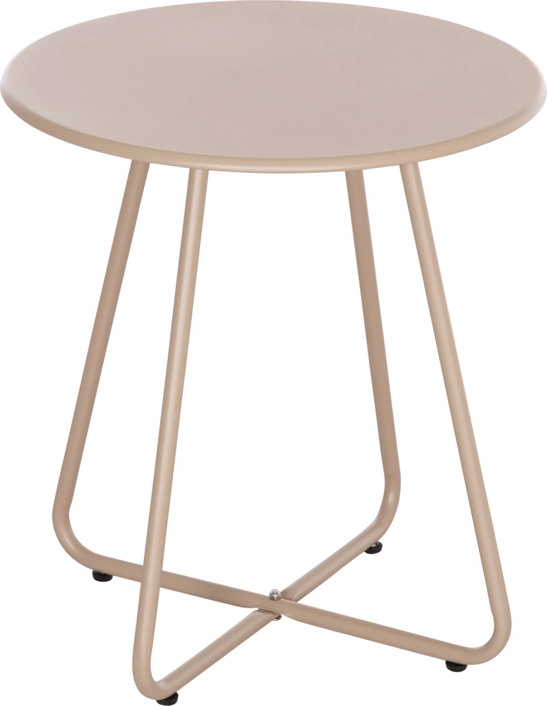 Tavolinë anësore e rrumbullakët, ngjyrë kapuçino, SAMMON FH6271.03, Φ45x50Hcm