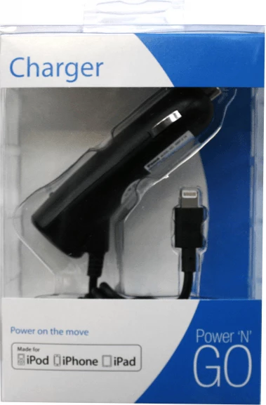 Karikues për veturë PAMA 2194 12/24V Lightning (iPhone/iPad) i zi