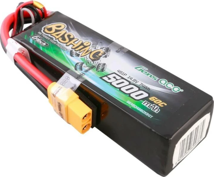 Bateri LiPo Gens ace G-Tech 5000mAh 14.8V 4S1P 60C me XT90, Bashing Series