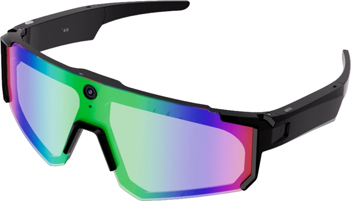 Syze sportive AI Colmi V06, kamerë 8 MP, video 2K (1200p), Bluetooth 5.3 + Wi-Fi, IP54, bateri 260 mAh, të zeza me lente blu