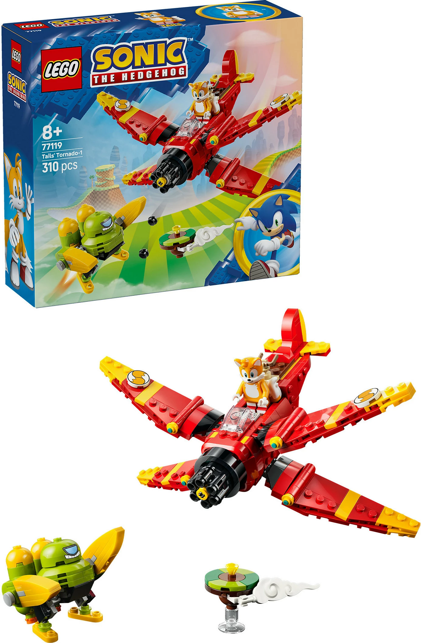 Set ndërtimi LEGO Sonic The Hedgehog 77119 Tails' Tornado-1, 310 copë, multicolor