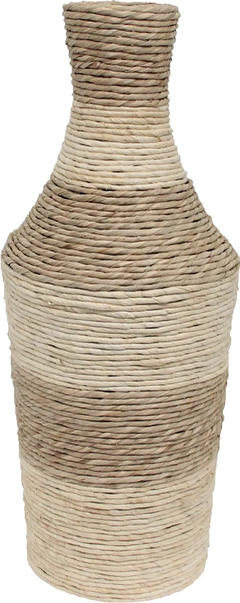 Vazo Sikinos, litar natyral, ngjyrë bezhë, 25x25x63 cm