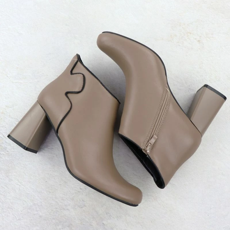 Çizme të shkurtra femrash Jezzi OLI21-2, bezhë