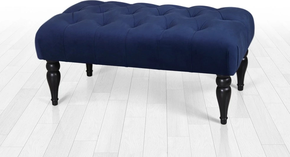 Bankë Atelier del Sofa, Missus, kadife, ngjyrë blu navy