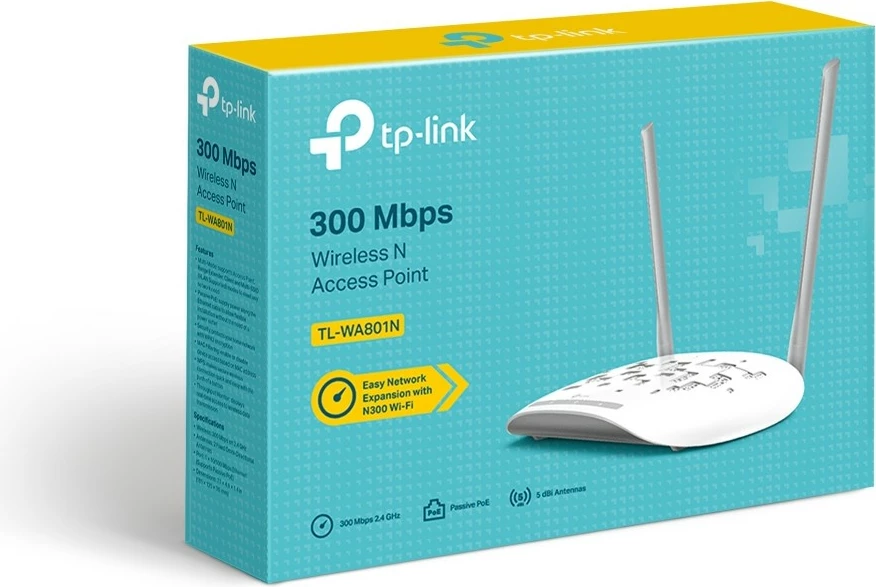 Access point TP-Link TL-WA801N, 2.4 GHz, 300 Mbit/s