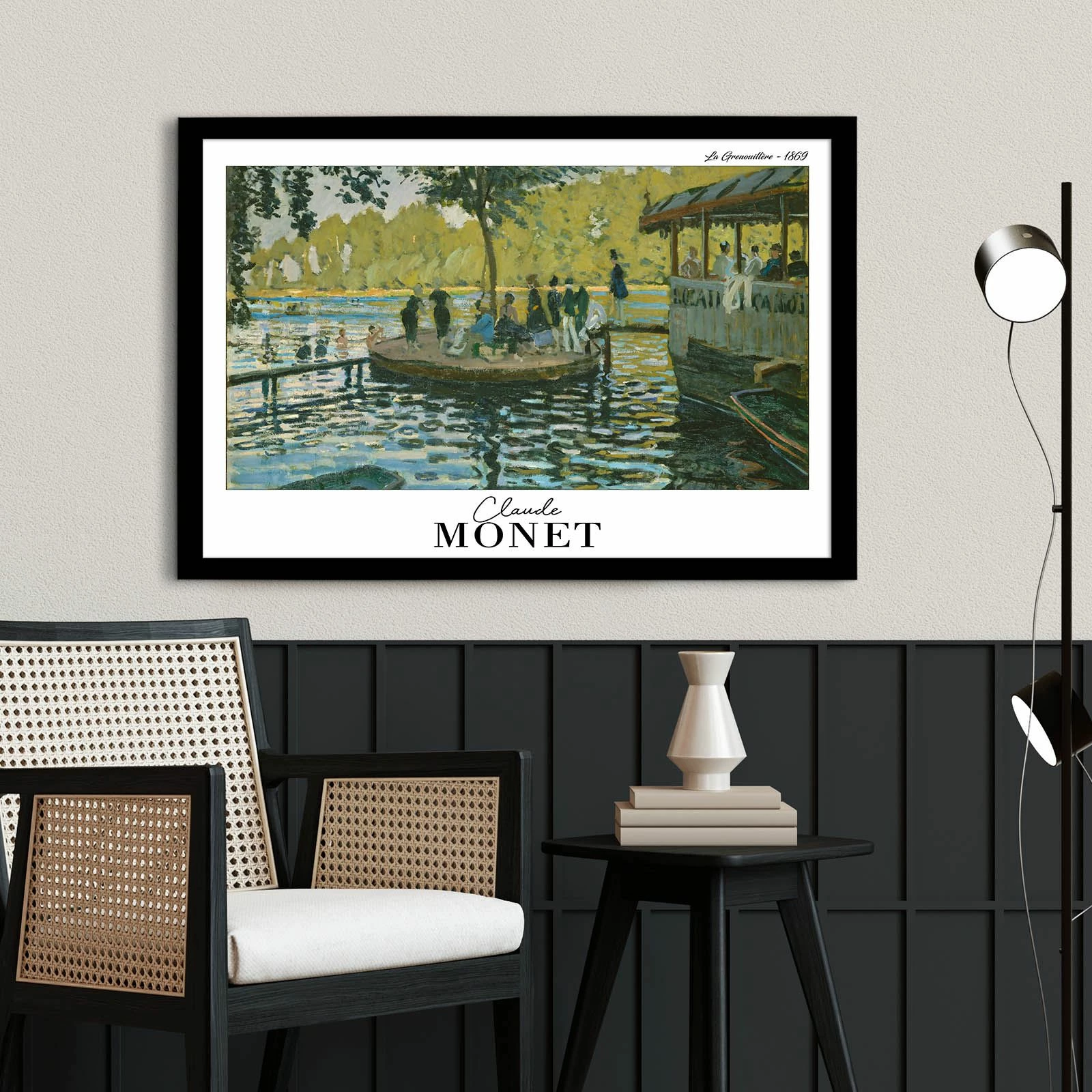 Pikturë dekorative me kornizë, Monet, shumëngjyrëshe, 42x62cm, Wallity 4262SYHMONET-006