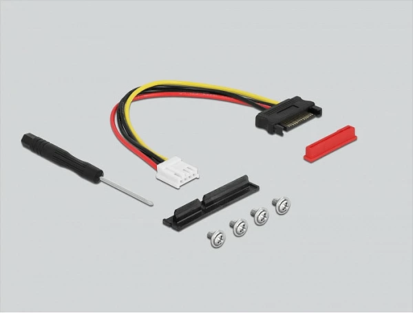 Adapter DeLOCK M.2 Key M në PCIe x4 NVMe, kabllo 20 cm, i zi