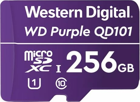 Kartë memorie microSDXC SanDisk WD Purple QD101 256GB Class 10 UHS-I (U1) Ultra Endurance, vjollcë