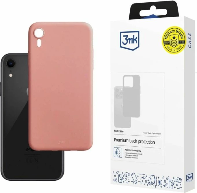 Kllapë telefoni 3mk Matt Case për iPhone XR, rozë mat