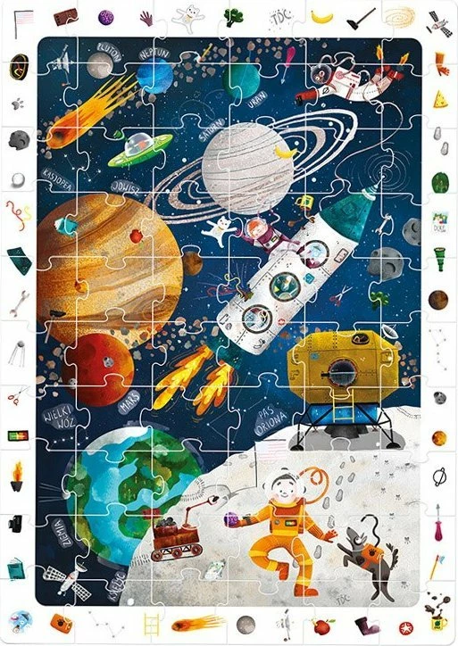 Puzzle vëzhgimi Czuczu Space, 60 pjesë, karton, 4+ vjeç