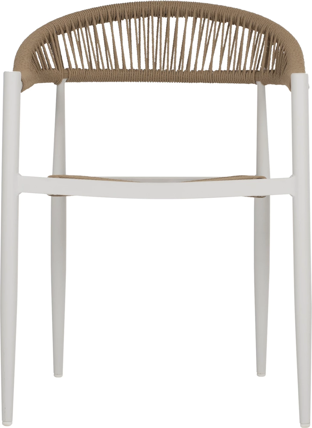 Karrige alumini, ngjyrë e bardhë me rattan bezhë, FH5854.01, 56x55.5x78H