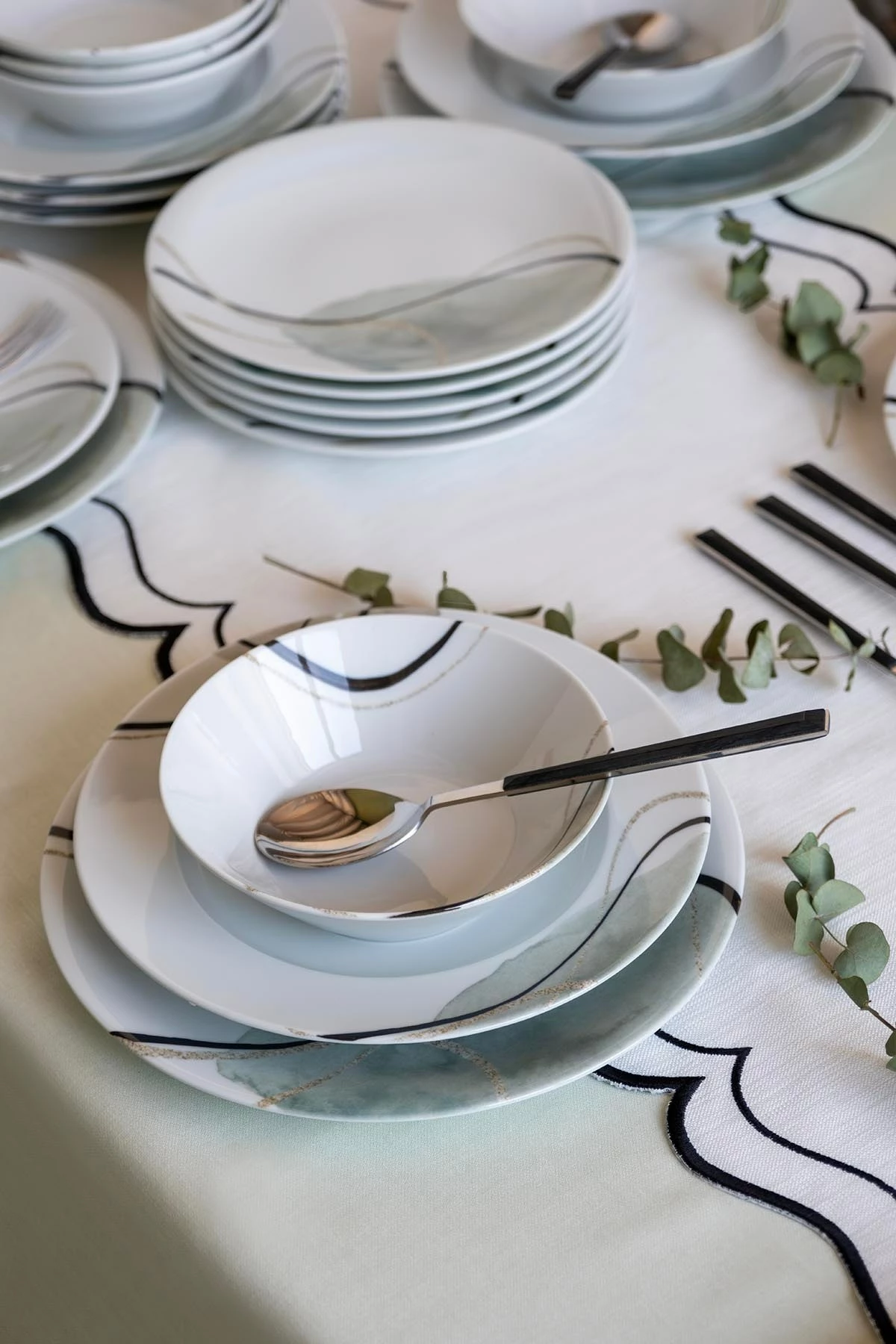 Set enësh për drekë (24 copë), Hermia, NNZG24Y2885701