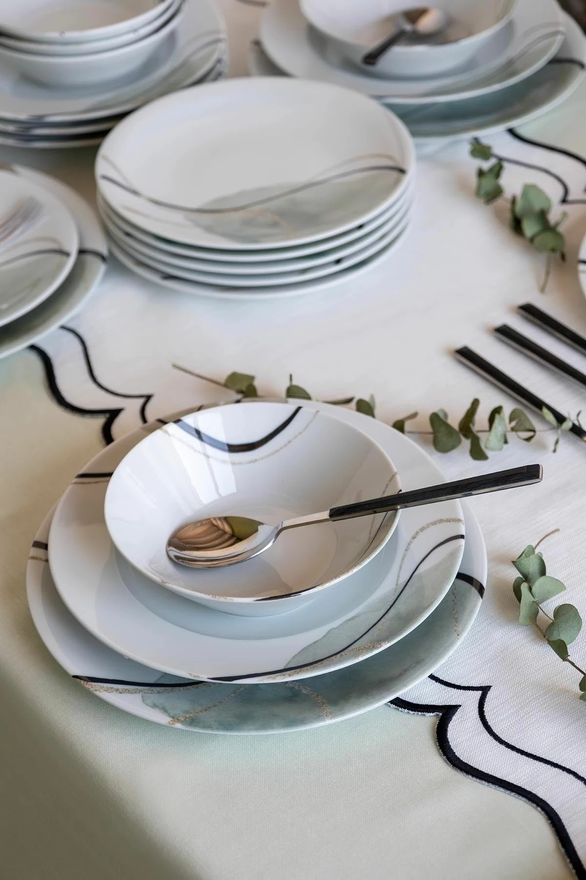 Set enësh për drekë (24 copë), Hermia, NNZG24Y2885701