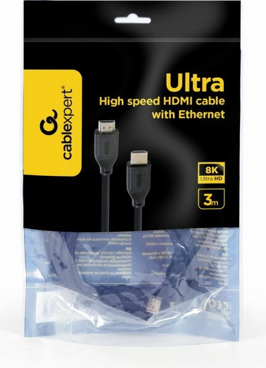 Kabllo HDMI Gembird Ultra High Speed 3m, e zezë