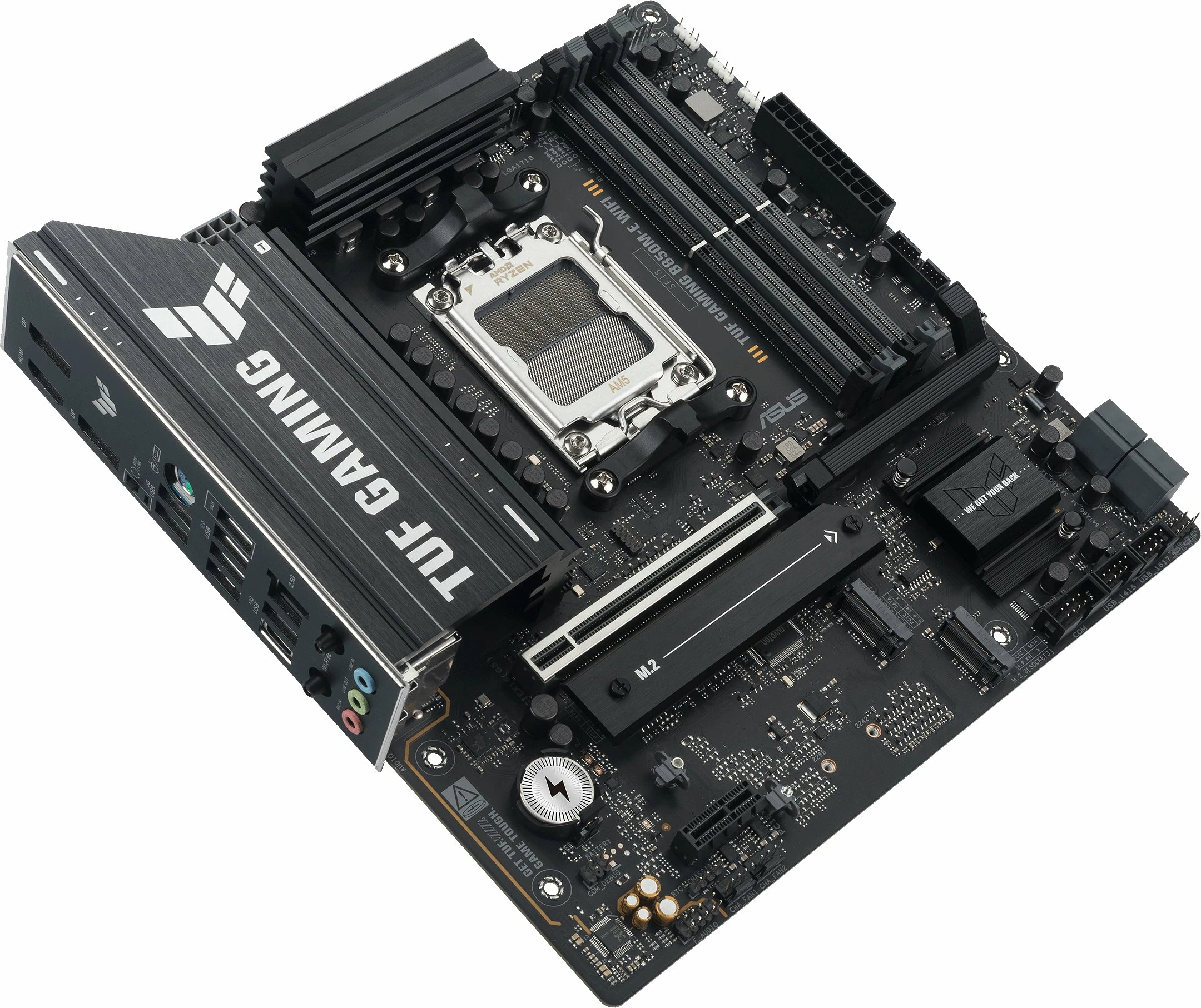 Pllakë amë Asus TUF GAMING B850M-E WIFI, Micro ATX, DDR5, Wi‑Fi 6E, Bluetooth 5.3