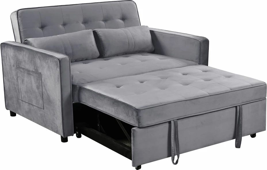 Krevati divan dy ulëse, ngjyrë gri, 133x94x87