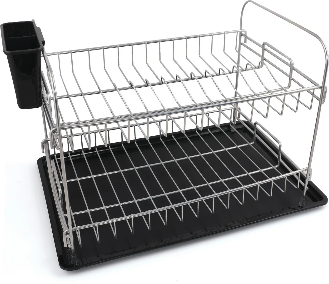 Rraf dishesh metalik, krom, SM008-C, 47x32x31cm (2 copë)