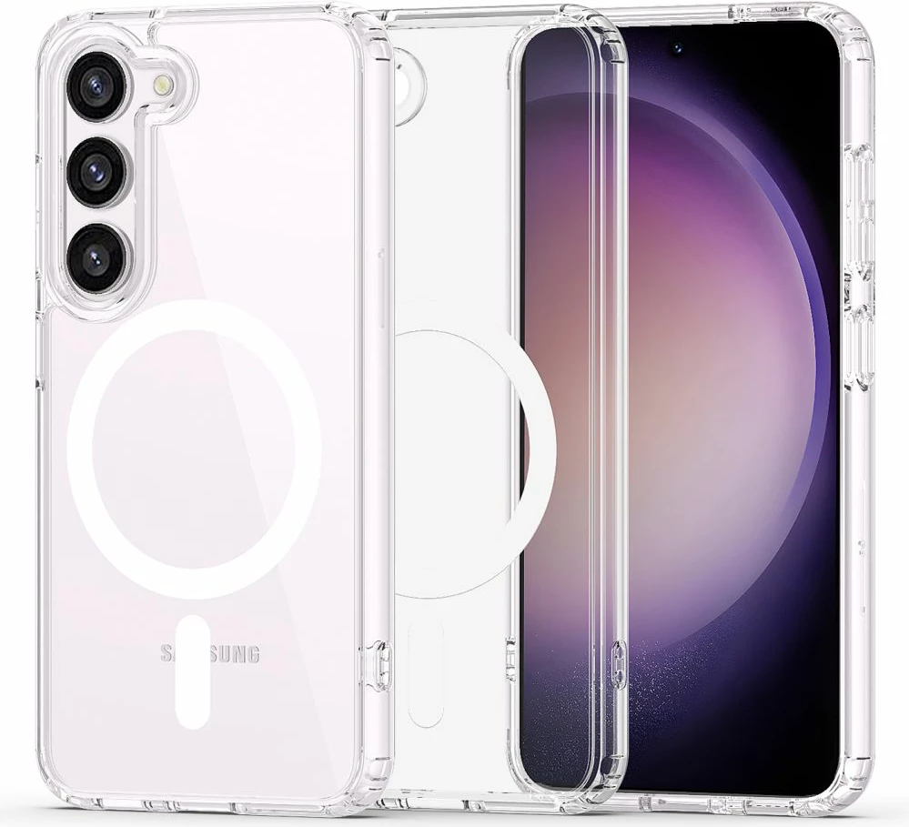 Mbështjellës Tech-Protect FlexAir Hybrid MagSafe për Samsung Galaxy S23, Transparent