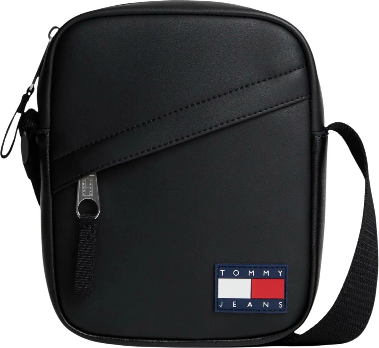 Çantë krahu për meshkuj Tommy Hilfiger TJM Daily PU Reporter AM0AM14608, e zezë