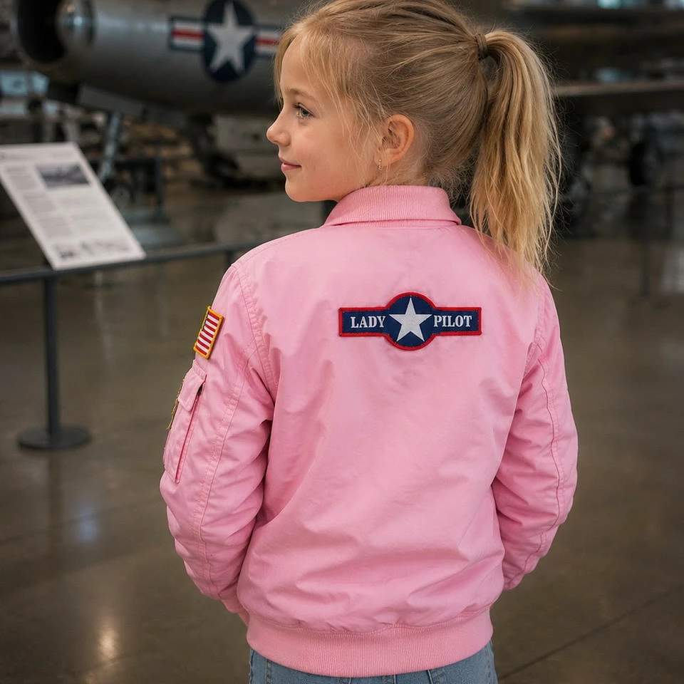 Xhaketë Për Fëmijë Fostex Garments Kids MA-1 flight jacket pink