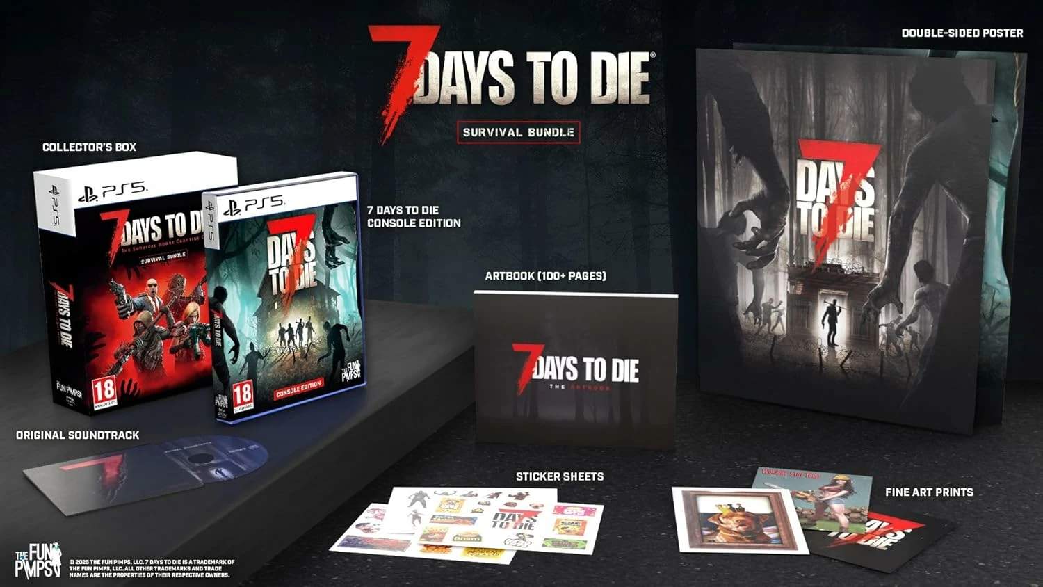 Video lojë The FunPimps 7 Days To Die Console Edition Survival Bundle, PS5, PEGI 18, set koleksionist