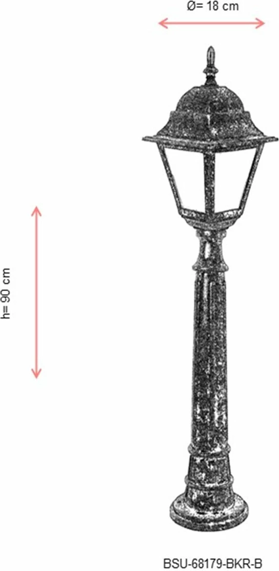 Llambë dyshemeje për jashtë, Opviq, BSU-68179-BKR-B, ngjyrë kafe