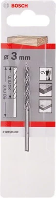 Bosch bit për shpim, 4 mm, 75 mm, për dru të fortë dhe të butë