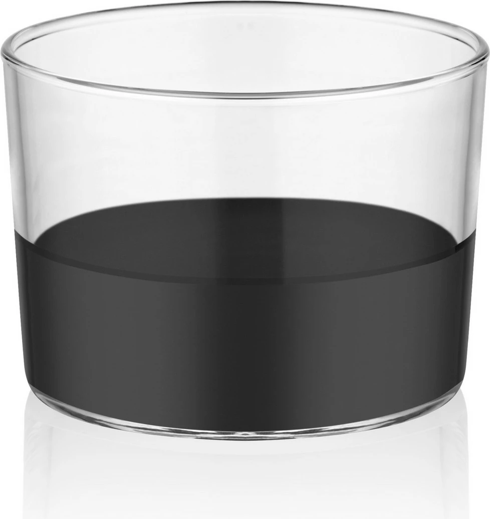 Set 3 copë tas qelqi Hermia, DRK0006, ngjyrë e zezë