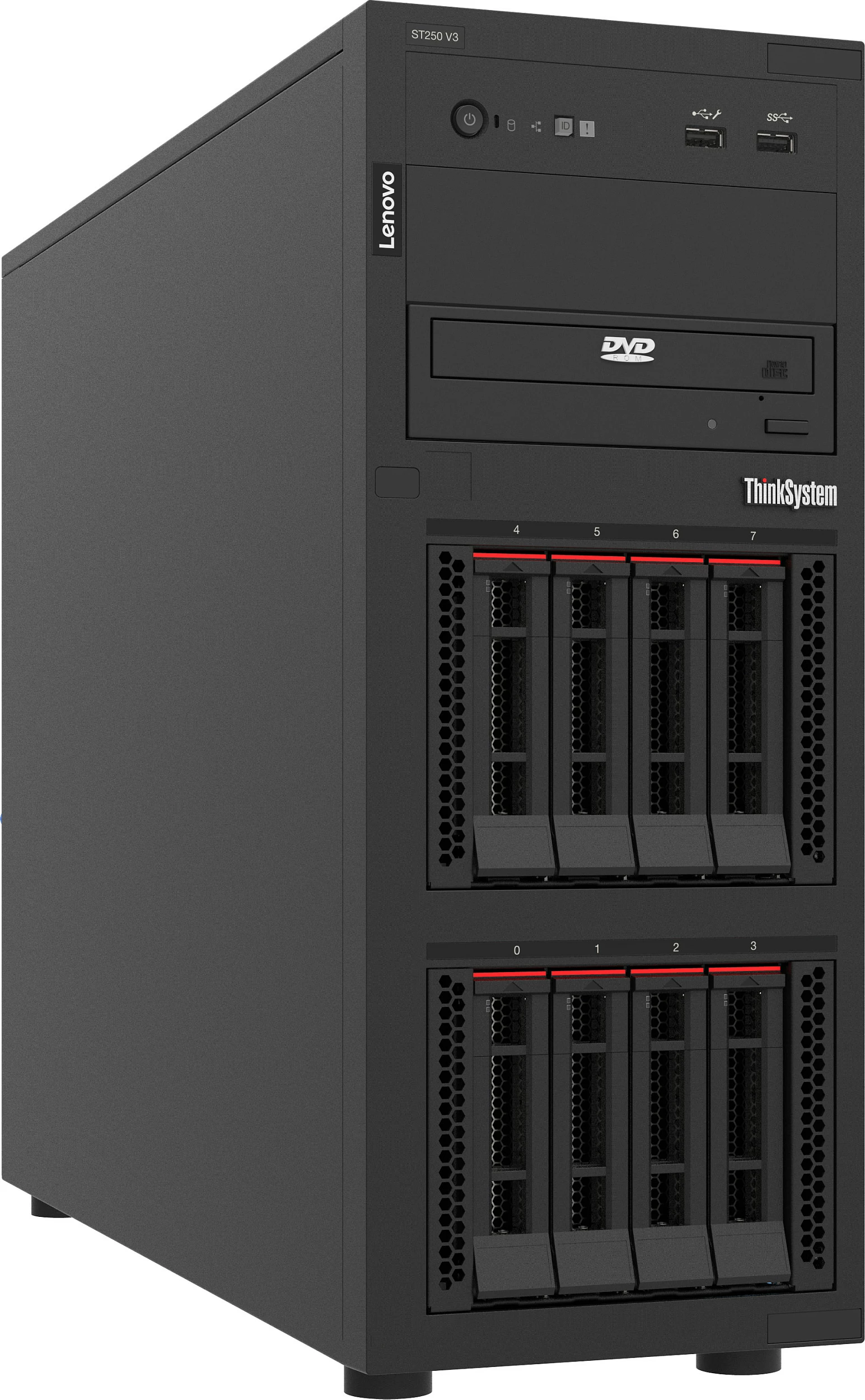 Server tower Lenovo ThinkSystem ST250 V3, Xeon 6315P, 16GB DDR5 ECC, 800W, i zi