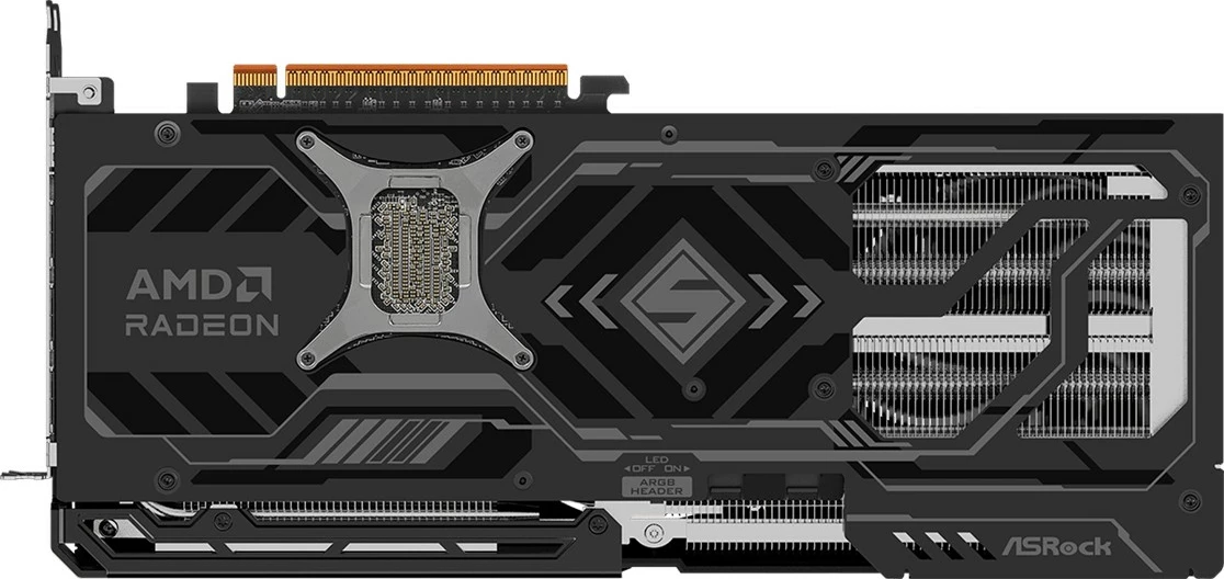 Kartelë grafike ASRock Radeon RX 9070XT Steel Legend Dark 16GB, 3 fan, multikolor