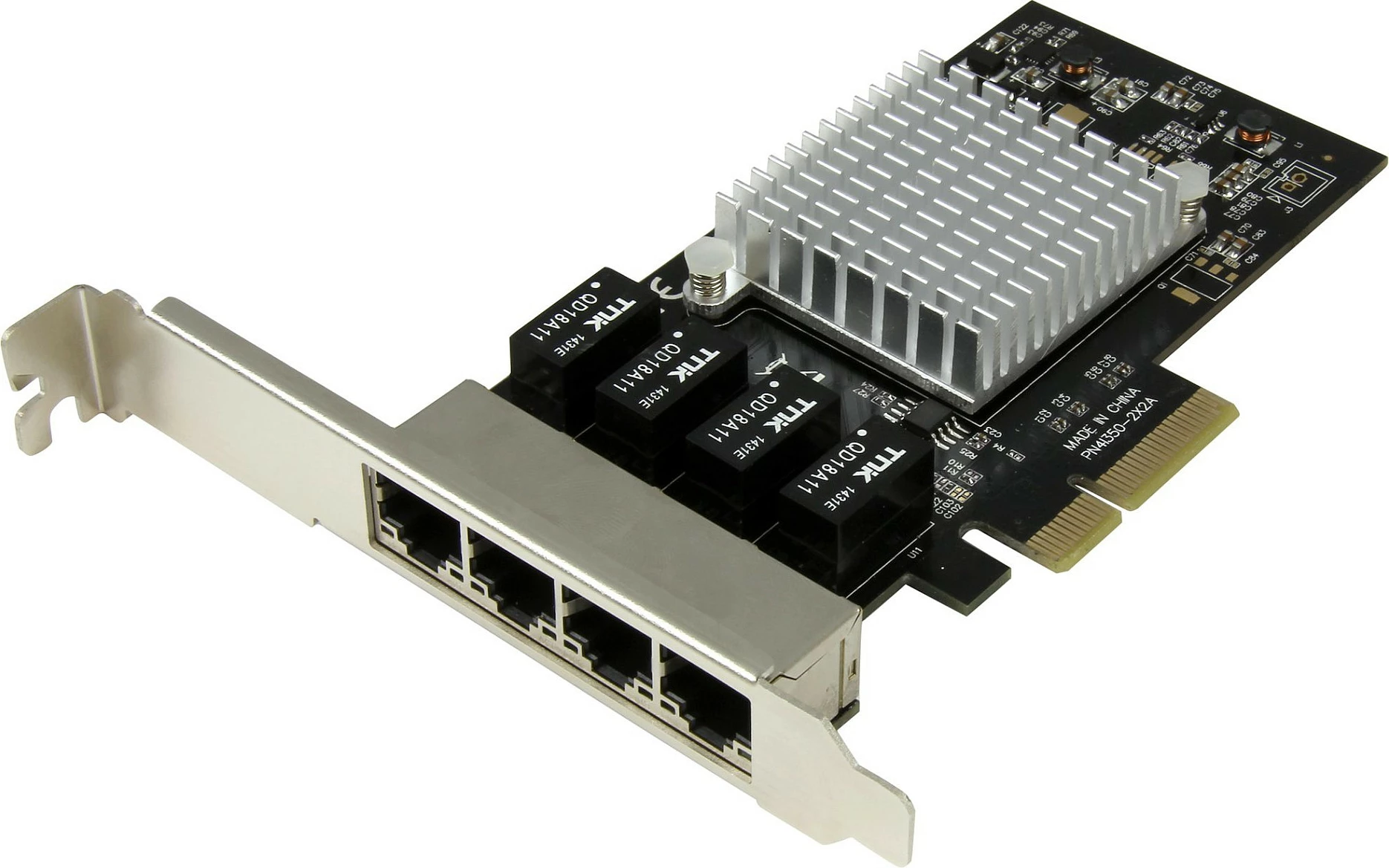 Kartelë rrjeti StarTech ST4000SPEXI, PCIe, 4x Gigabit RJ-45, Intel I350-AM4, e brendshme, e zezë/metalike