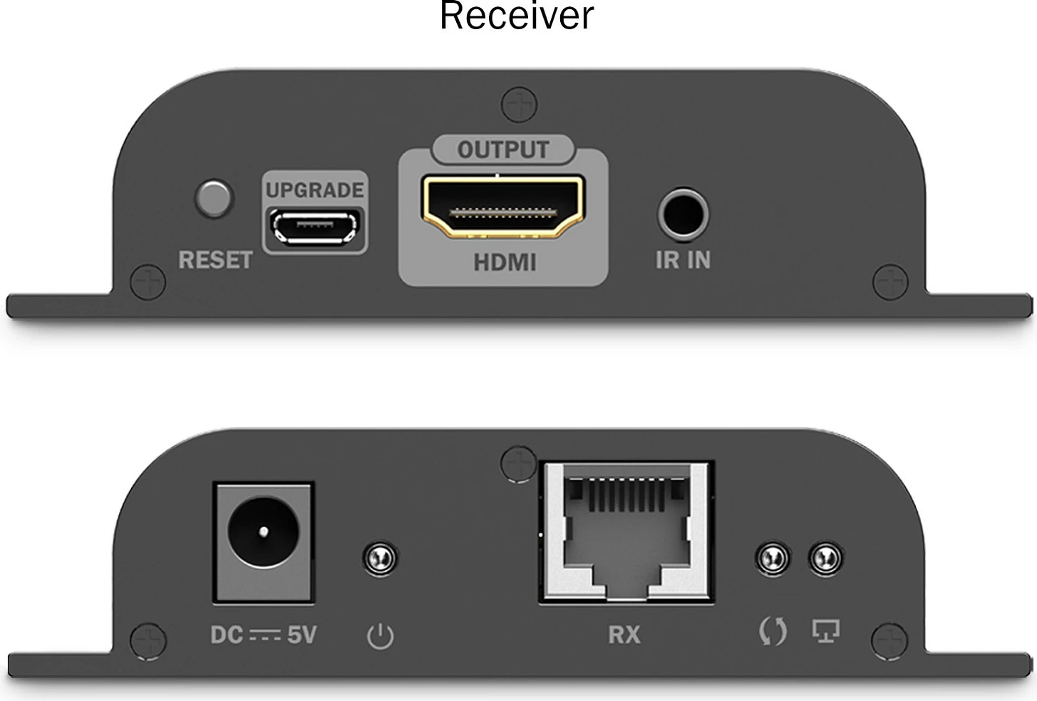Marrës HDMI mbi IP Digitus 4K/60Hz, HDMI 2.0, Cat6 deri 200m, i zi