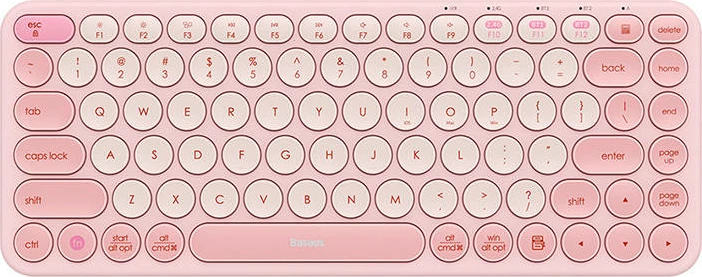 Tastierë wireless Baseus K01A, tri-modesh, baby pink