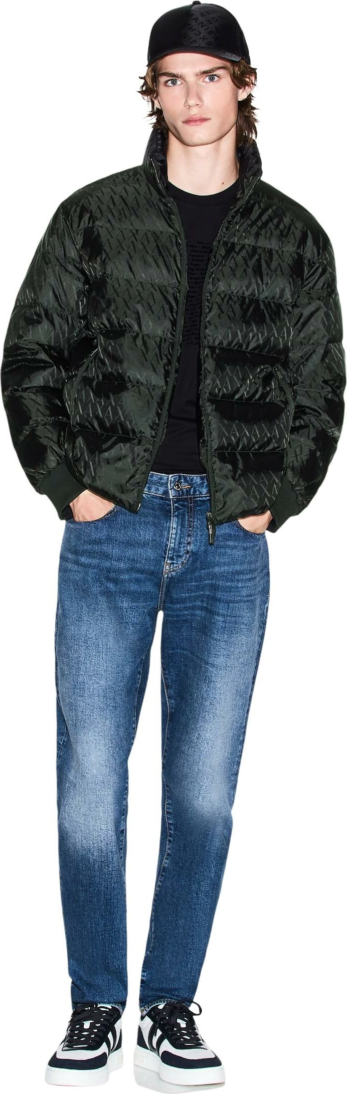 Jakne për meshkuj Armani Exchange XM001580 AF16628, e gjelbër e errët [Madhësia: XL]