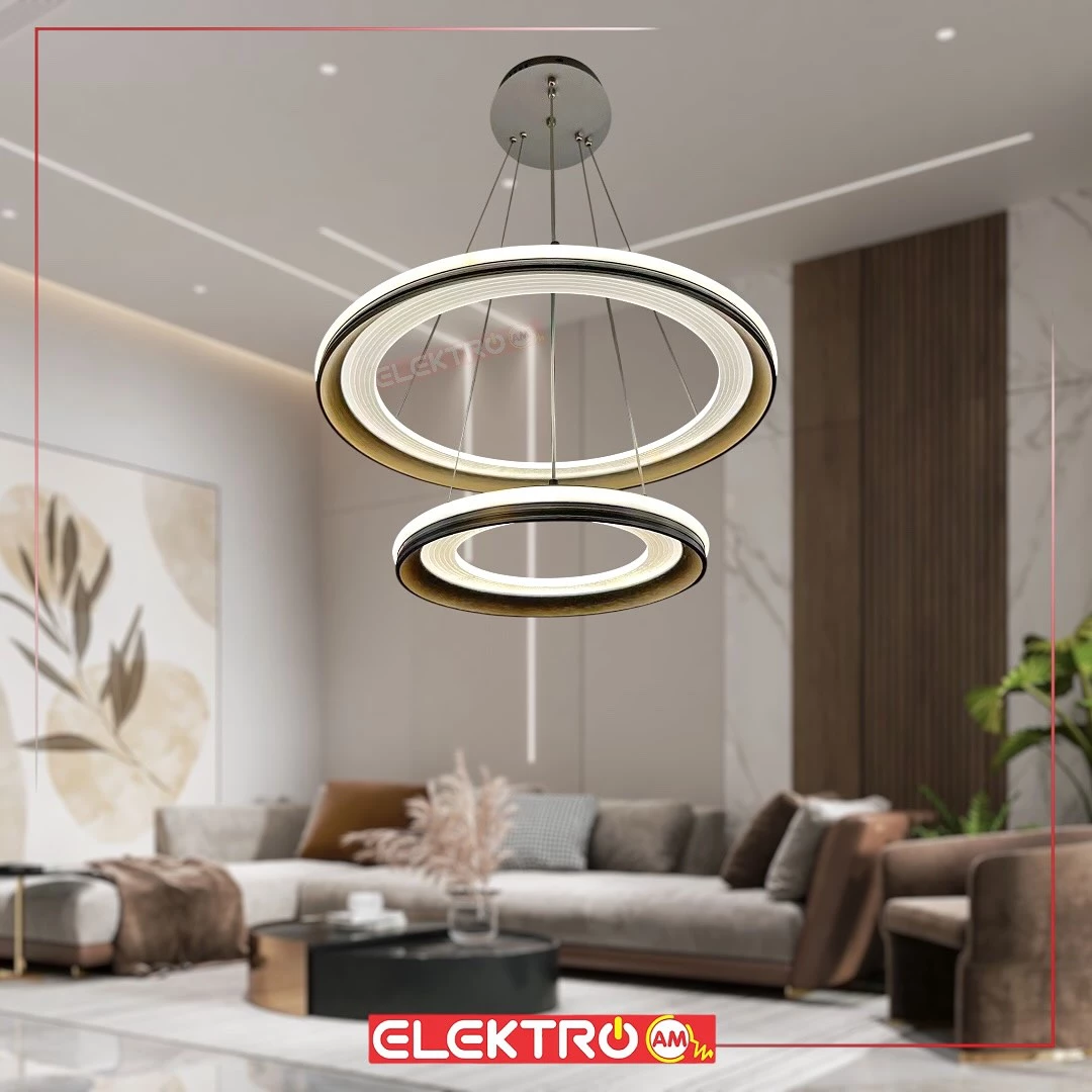 Abazhur LED i varur 2457 GR+GD