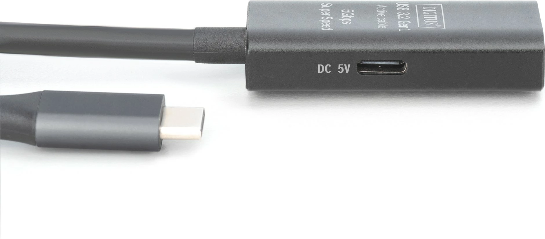 Kabllo zgjatues USB-C në USB-A Digitus 5m, e zezë
