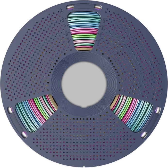 Filament për printim 3D Sunlu PLA+ Silk R 06, 1.75 mm, 1 kg, Rainbow