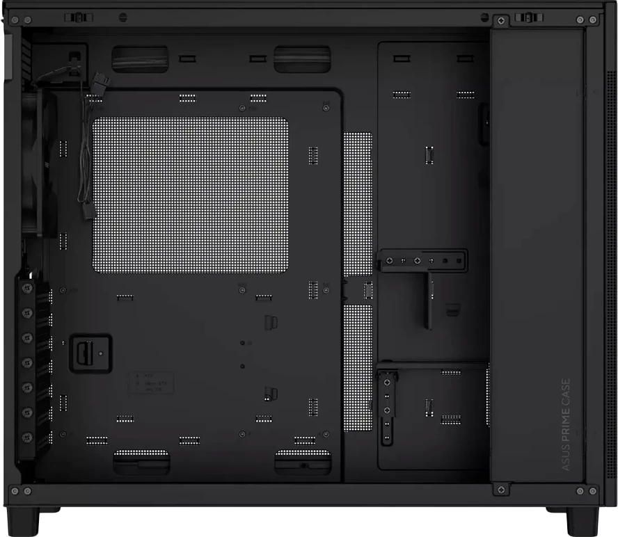 Kasë ASUS Prime AP303 ATX Midi Tower, mbështetje GPU deri 360mm, radiator 360mm, PSU ATX deri 180mm, e zezë