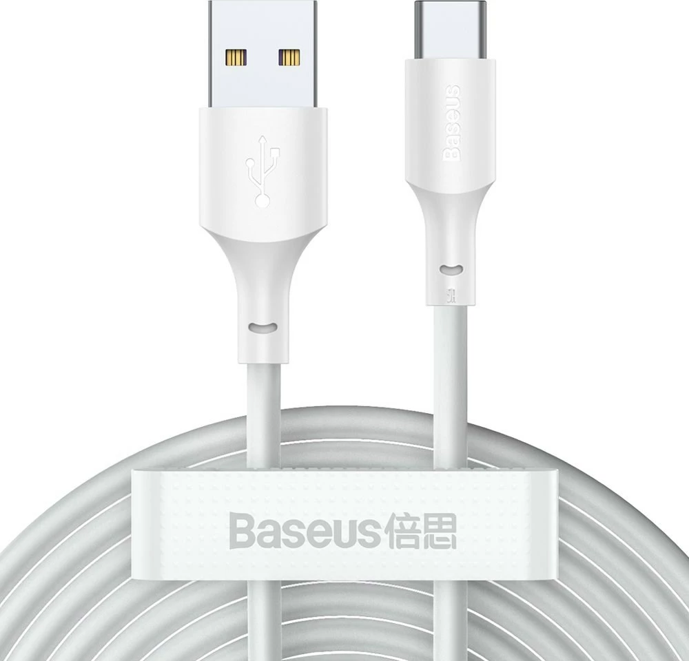 Kabëll USB Baseus TZCATZJ-02 1.5 m USB A USB C Bardhë