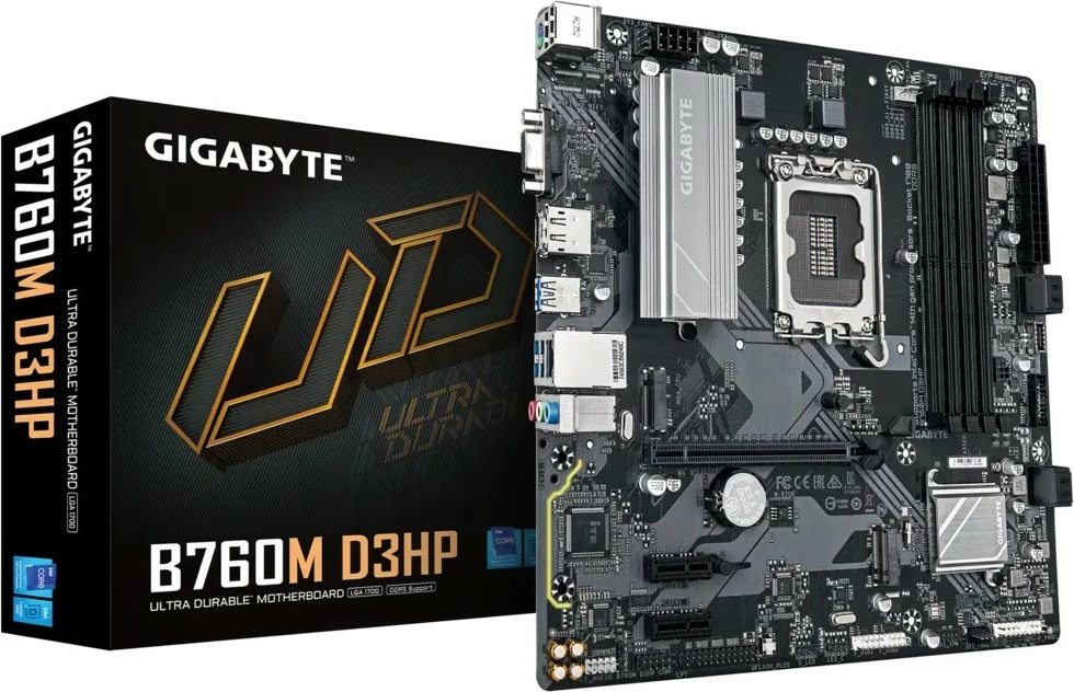Pllakë amë Gigabyte GA-B760M D3HP, Socket 1700, micro ATX