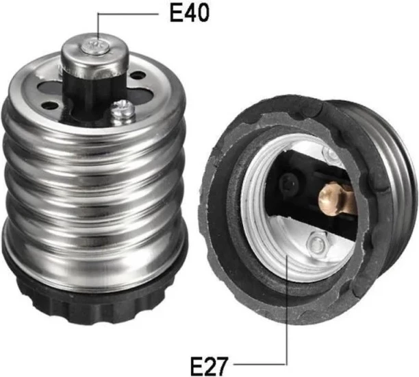 Adapter portollamp E40 në E27 – reduktues për llamba