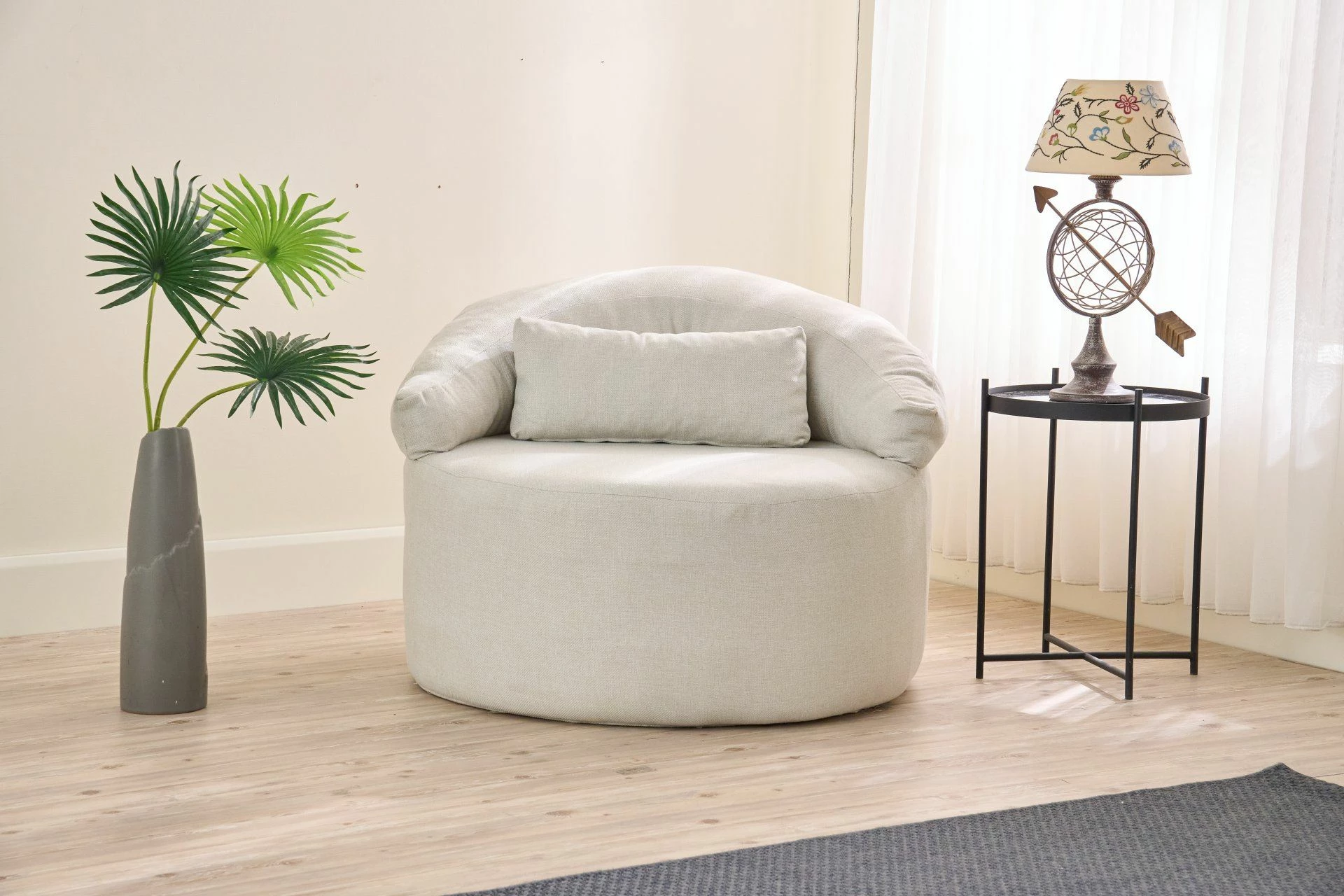 Karrige një vendëshe Pitta, krem, Atelier del Sofa