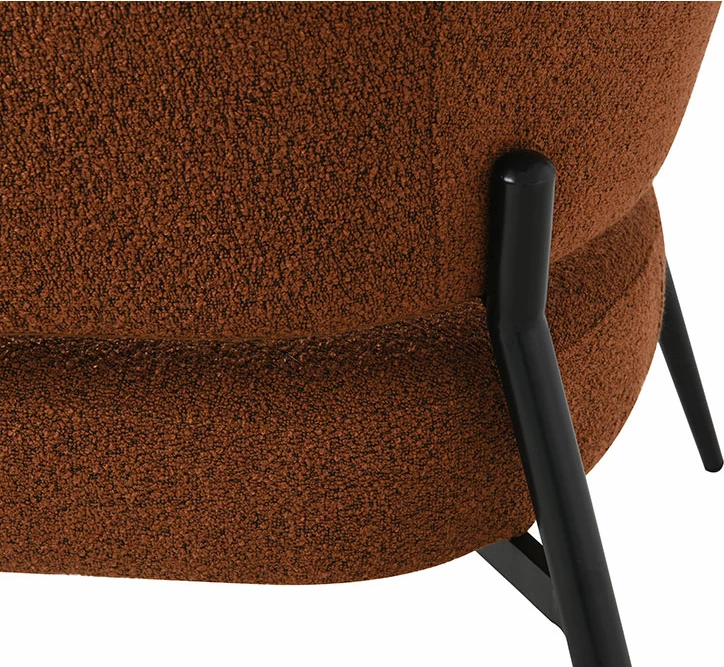 Karrige e ulët Moritz, ngjyrë terrakote, 73x72x75