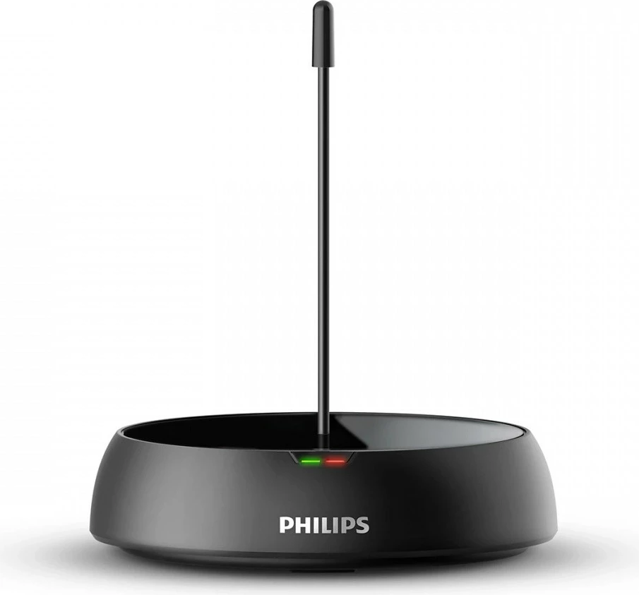 Kufje wireless Philips SHC5200/10 over-ear RF 100 m 14h stereo pa mikrofon, set me bazë, të zeza