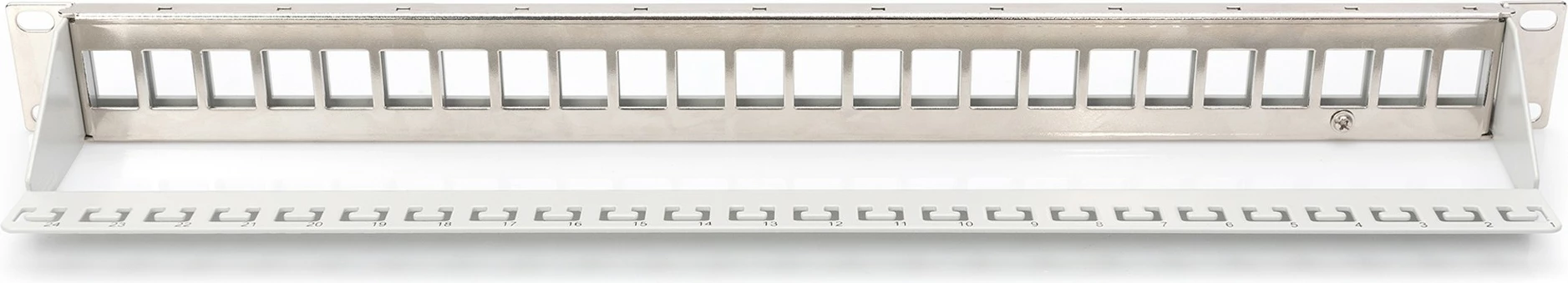Patch panel modular Digitus 24 porta, 1U, rackmount, Cat5e/Cat6/Cat6a, gri