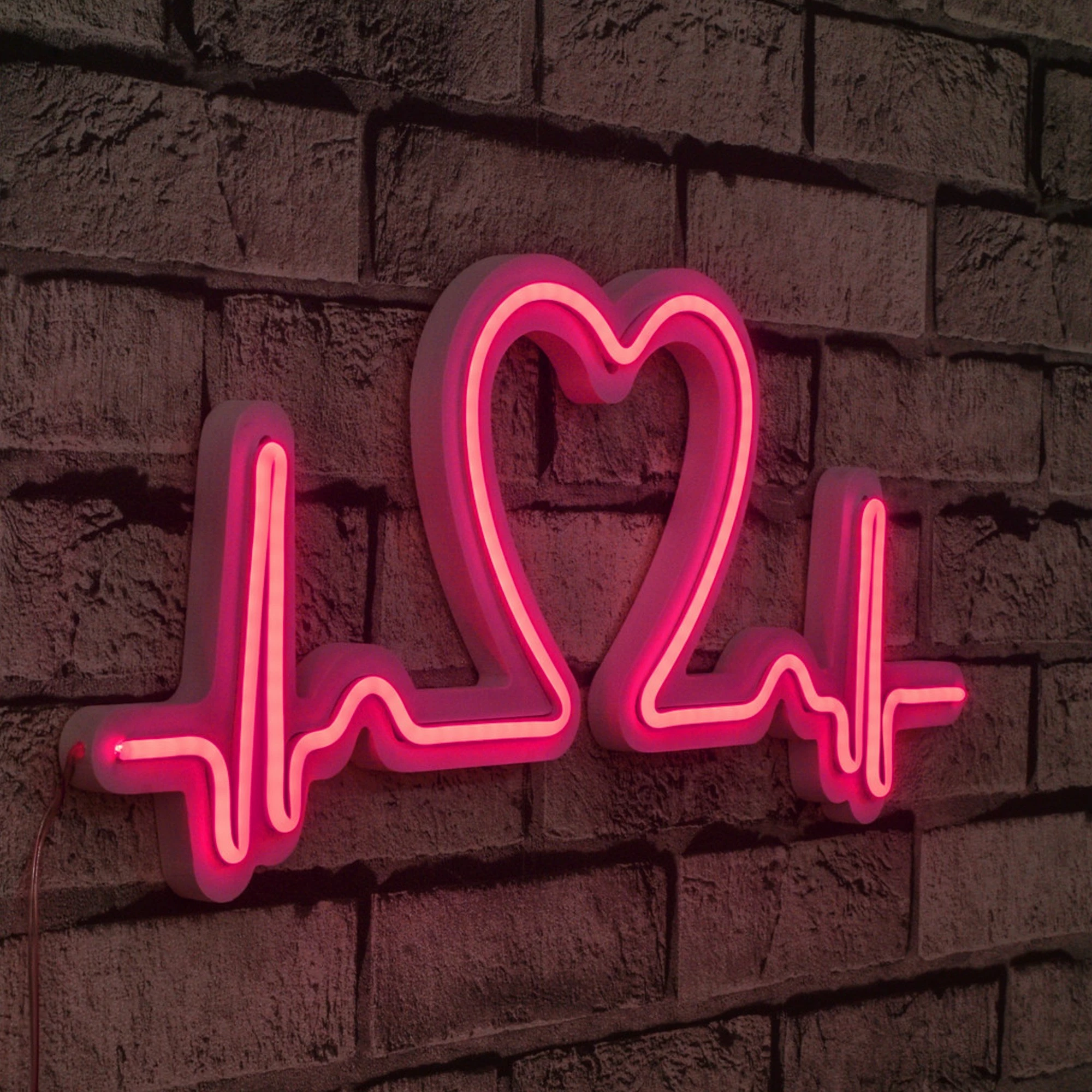 Dritë dekorative LED plastike, Love Rhythm, ngjyrë rozë